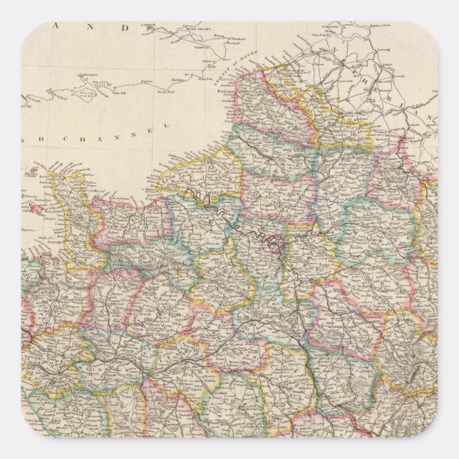 Pegatina Cuadrada Francia 24 (Anverso)