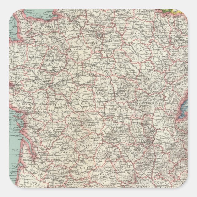 Pegatina Cuadrada Francia 46 (Anverso)