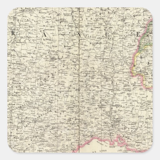 Pegatina Cuadrada Francia, Europa 19 (Anverso)