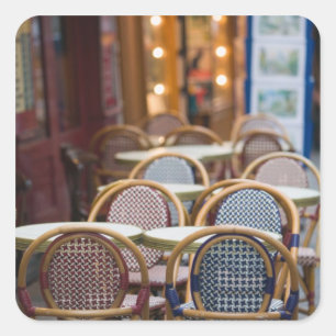 Pegatina Cuadrada FRANCIA, PARÍS, Montmartre: Place du Tertre, Cafe 