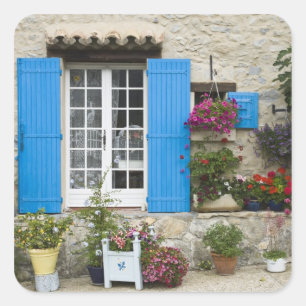 Pegatina Cuadrada Francia, Provenza, Saint-LÈger-du-Ventoux.