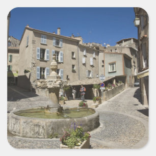 Pegatina Cuadrada Francia, Provenza, Valensole. Los turistas explora