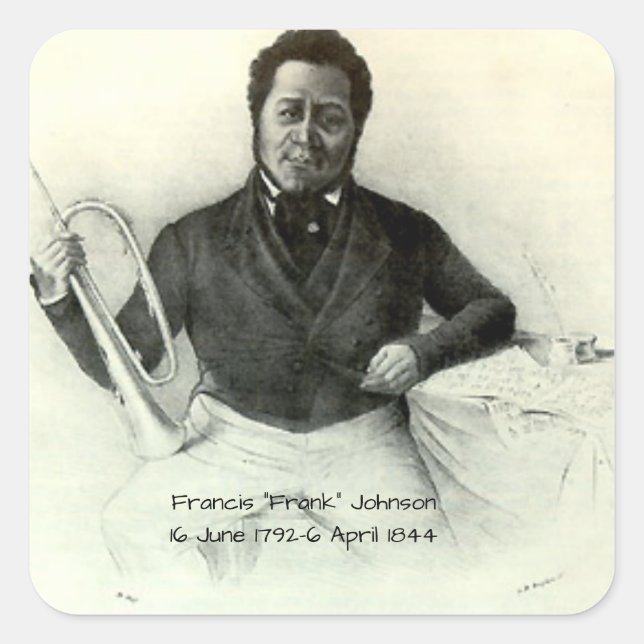 Pegatina Cuadrada Francis "Frank" Johnson (Anverso)