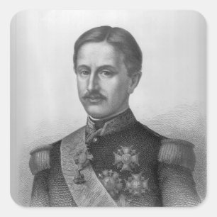 Pegatina Cuadrada Francisco II de las dos Sicilia
