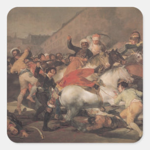 Pegatina Cuadrada Francisco Jose de Goya y Lucientes el el segundo
