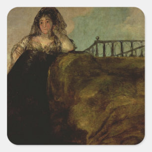 Pegatina Cuadrada Francisco Jose de Goya y Lucientes el   Leocadia