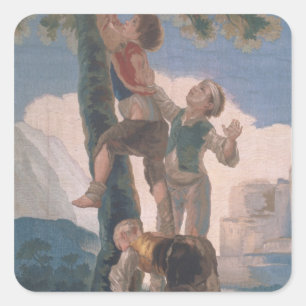 Pegatina Cuadrada Francisco José de Goya y Lucientes Escalada de n