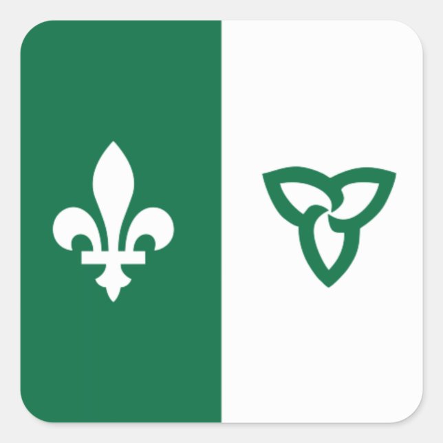 Pegatina Cuadrada Franco-Ontarian (Anverso)