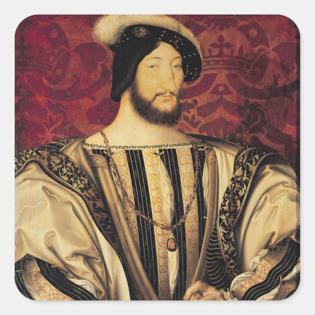 Pegatina Cuadrada Francois I (Anverso)