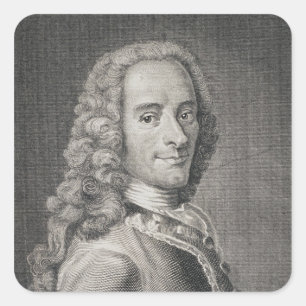 Pegatina Cuadrada Francois Marie Arouet de Voltaire