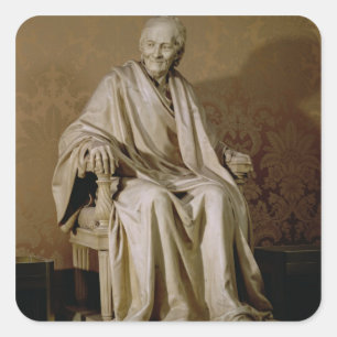 Pegatina Cuadrada Francois-Marie Arouet Voltaire (1694-1778) 1781 (m