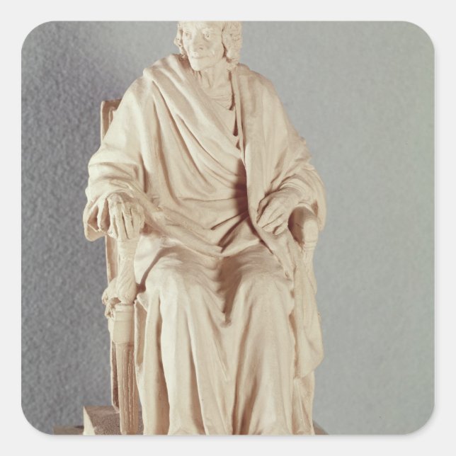 Pegatina Cuadrada Francois Marie Arouet Voltaire 1778 (Anverso)