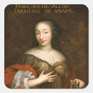Pegatina Cuadrada Francoise-Madeleine d'Orleans Duquesa de Saboya