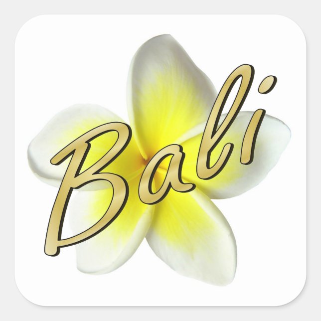 Pegatina Cuadrada Frangipani Blossom (Anverso)