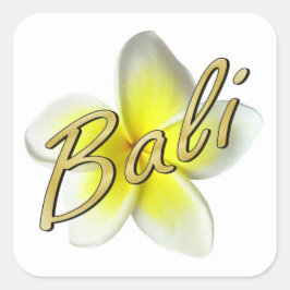 Pegatina Cuadrada Frangipani Blossom