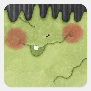 Pegatina Cuadrada Frank Face - Pegatinas