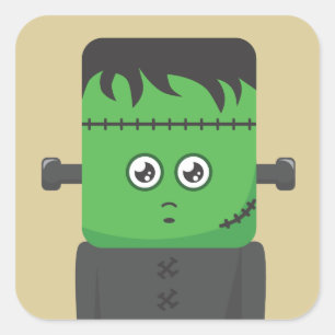 Pegatina Cuadrada Frankenstein