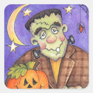 Pegatina Cuadrada Frankenstein