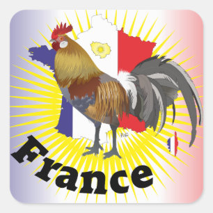 Pegatina Cuadrada Frankreich Francia Francia Francia Francia Aufkleb
