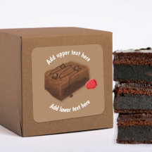 Frasco de Brownie de chocolate - texto Personaliza