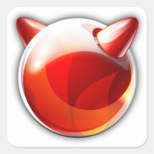 Pegatina Cuadrada FreeBSD