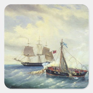 Pegatina Cuadrada Frente a la costa de la isla de Nargen