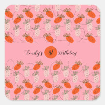 Fresas Rosa Blanco Doodle Cumpleaños   