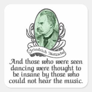 Pegatina Cuadrada Friedrich Nietzsche