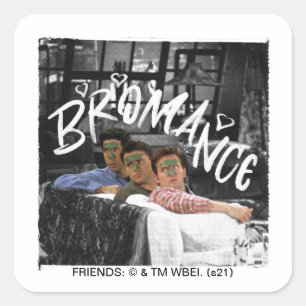 Pegatina Cuadrada FRIENDS™   Bromance de Ross, Joey y Chandler