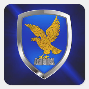Pegatina Cuadrada Friuli Venezia Giulia Emblem Metálico