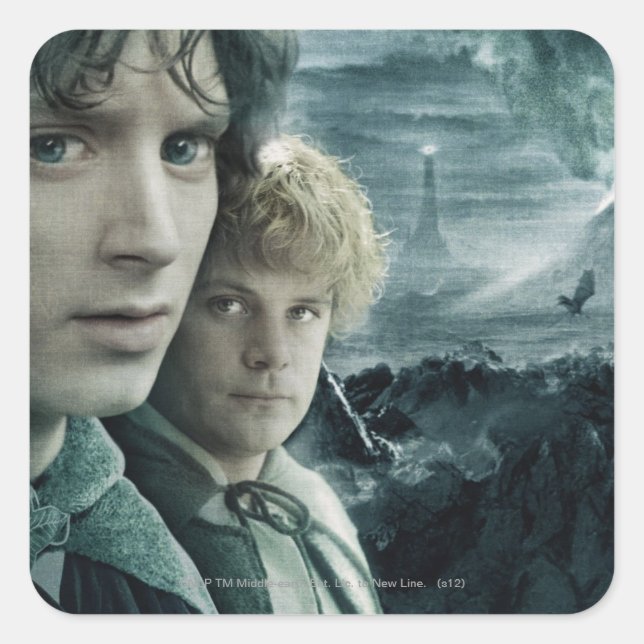 Pegatina Cuadrada FRODO™ y el cierre Samwise (Anverso)