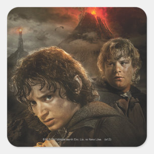 Pegatina Cuadrada FRODO™ y Samwise
