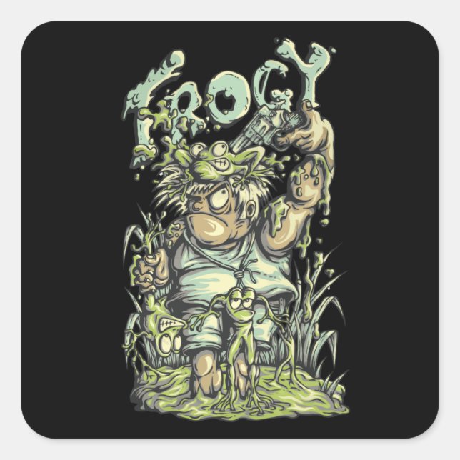 Pegatina Cuadrada Frogada (Anverso)