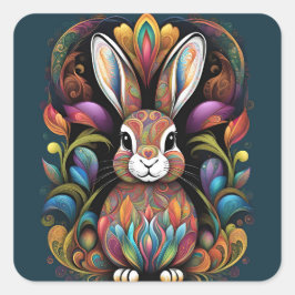 Pegatina Cuadrada Frohe Ostern 2