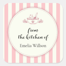 Pegatina Cuadrada From the kitchen of Small Business