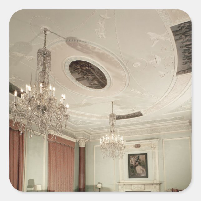 Pegatina Cuadrada Front Parlor, 1775 (Anverso)