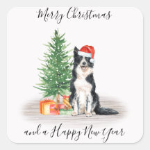 Frontera Collie Santa Dog Feliz Navidad