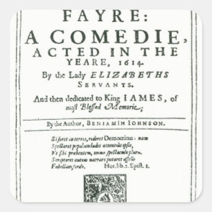 Pegatina Cuadrada Frontispiece a 'Bartholomew Fair