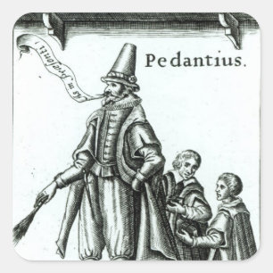 Pegatina Cuadrada Frontispiece de 'Pedantius