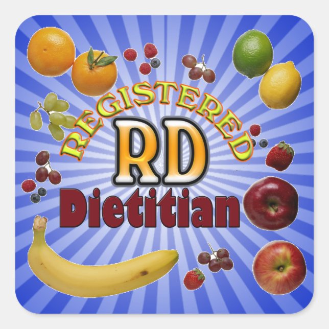 PEGATINA CUADRADA FRUIDAD RD DIETITIANO REGISTRADO (Anverso)