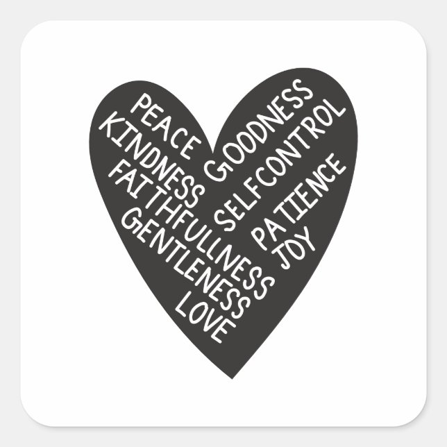 Pegatina Cuadrada Fruit of spirit (Anverso)