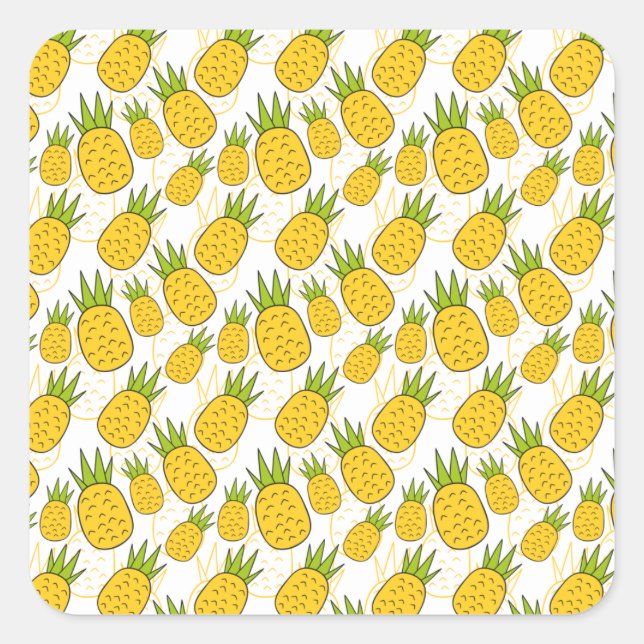 Pegatina Cuadrada Fruit seamless pattern | Fruit surface pattern 41 (Anverso)