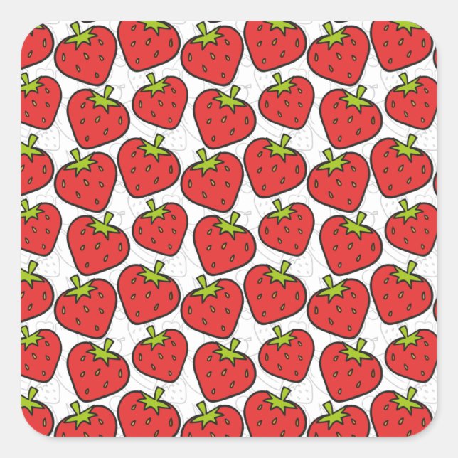 Pegatina Cuadrada Fruit seamless pattern | Fruit surface pattern 60 (Anverso)