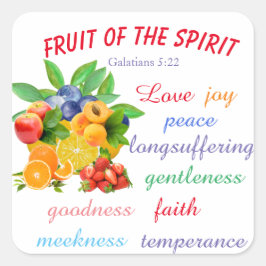 Pegatina Cuadrada Fruta del espíritu