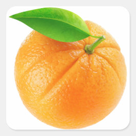 Pegatina Cuadrada fruta naranja