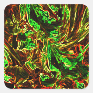 Pegatina Cuadrada Fuego de luna