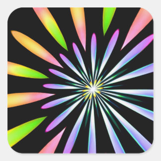 Pegatina Cuadrada Fuegos artificiales 1