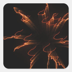 Pegatina Cuadrada Fuegos artificiales 3