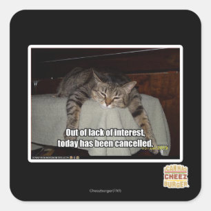 Pegatina Cuadrada Fuera de la falta de interés