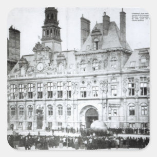 Pegatina Cuadrada Fuera del hotel de Ville